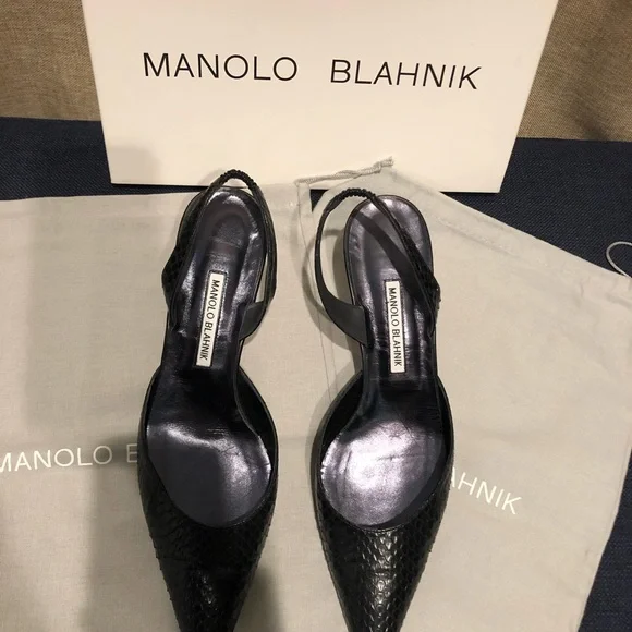 Manolo Blahnik Slingbacks - Picture 2 of 11